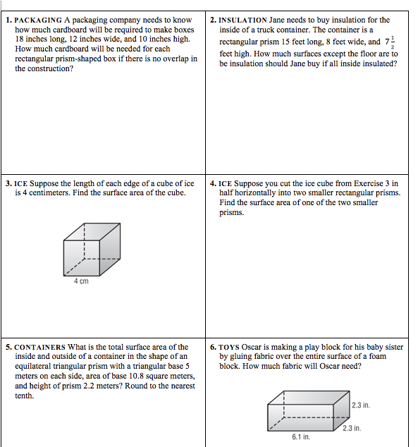Lesson 5 Homework Practice Surface Area Of Pyramids Answers